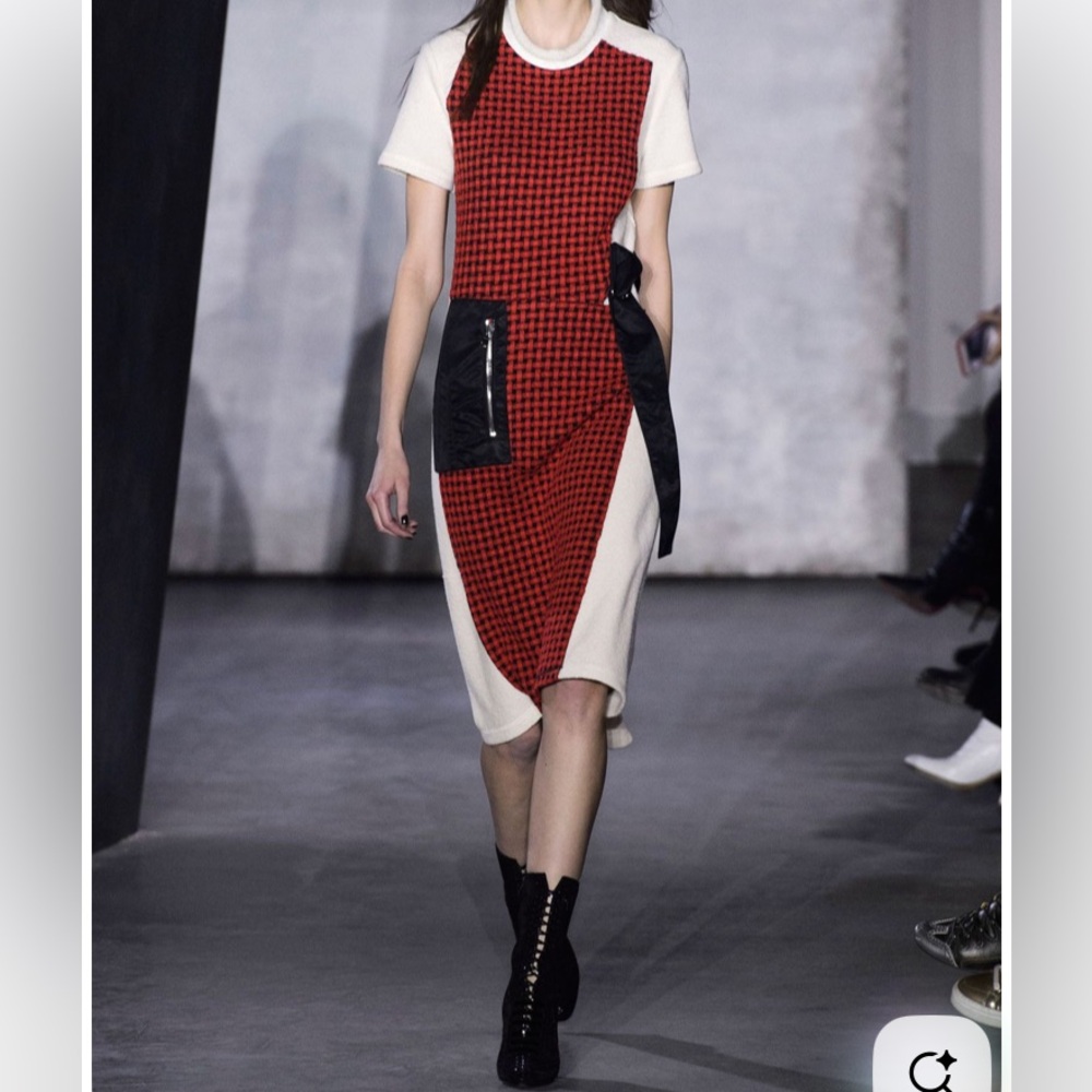 Philip Lim Wool Plaid Colorblock Dress - like new, size XS-S